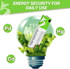 12 PACK! USB AA Li-ion Rechargeable Batteries 1.5V 2600mWh Type C Cable Battery