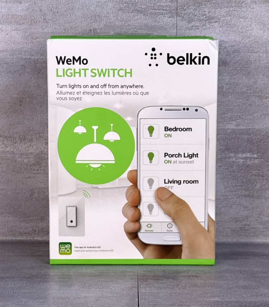 Belkin WeMo Smart Light Switch White Model F7C030FC New In Box