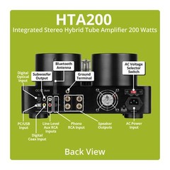 Dayton Audio HTA200 Integrated Stereo Hybrid Tube Amplifier 200 Watts