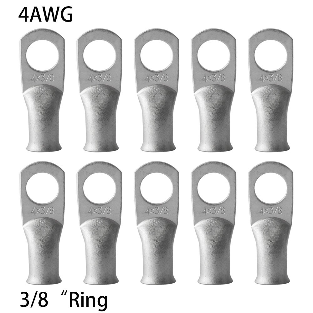 (10) 4/0 AWG Ring 3/8″ Hole Terminal Lug Tin Plated Copper Cable lug Gauge