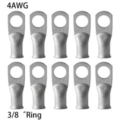 (10) 4/0 AWG Ring 3/8″ Hole Terminal Lug Tin Plated Copper Cable lug Gauge