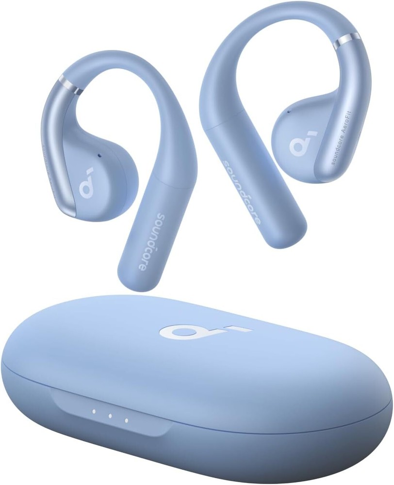 Soundcore AeroFit Open-Ear Headphones Snug Fit Ear Hook Earbuds Waterproof 4Mics