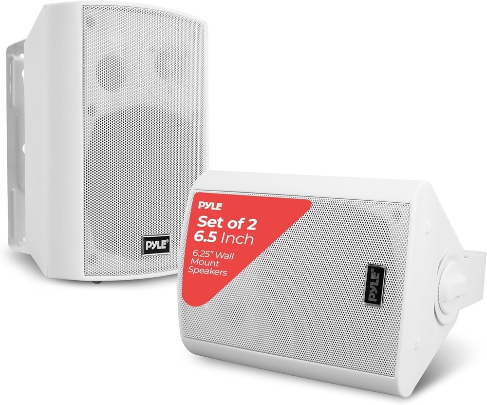 Pyle PDWR61BTWT 6.5″ Indoor Outdoor Waterproof Bluetooth Speaker System White