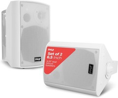 Pyle PDWR61BTWT 6.5″ Indoor Outdoor Waterproof Bluetooth Speaker System White