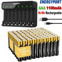Lot AA AAA Rechargeable Batteries 2800mAh 1100mAh 1.2V/ NI-MH LCD Smart Charger