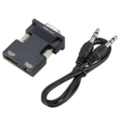 HDMI Female to VGA Male Converter 1080P Audio Adapter For PC Laptop Projector