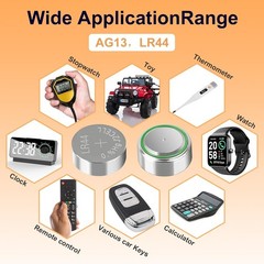 AG13 LR44 Batteries 25-Pack 1.5V Alkaline for Watches Toys Calculators Medical