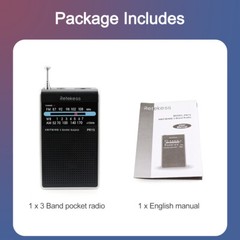 PR15 Pocket FM/AM/NOAA Emergency Weather Radio Little Transistor Tuning Walking