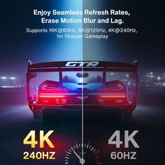 16K Displayport Cable 2.1, VESA Certified DP Cord 16K60Hz,8K120Hz,4K240Hz, Di…