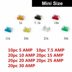 120Pcs Car Motorcycle Mini Low Profile Fuse Box 5 7.5 10 15 20 25 30 AMP ATM APM