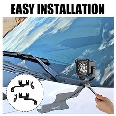 Ditch Light Mounting Brackets Kit, Upper Hood Hinge For Ford F150 2004-2014
