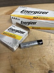 Energizer EN92 Industrial Alkaline Batteries, AAA, 24 Batteries/Box Exp 12/2031