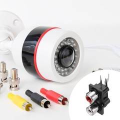 Brand New 2PCS RCA Female Socket Panel Mount Connector for Left & Right Audio