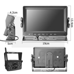 1080P Wireless RV Backup Camera Side View 7″ DVR Split Monitor for Truck Trailer