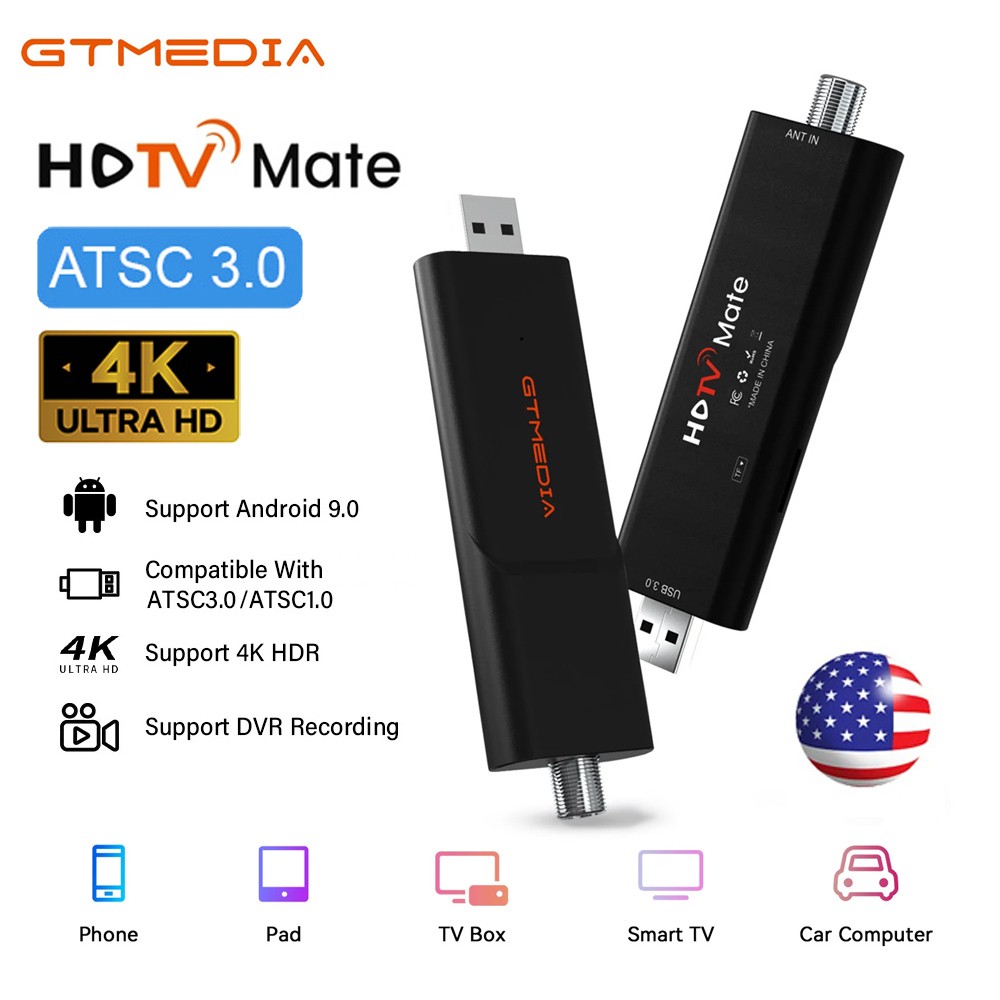 Digital ATSC 3.0 TV Tuner Newest Terrestrial TV Receiver Finder For Android 9.0