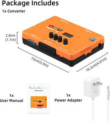 ODV-GBS-C Component Vga/Scart to VGA/HDMI Scan Converter for Retro Gaming Consol