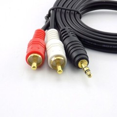 1.5/5/10M AUX Audio Cable 3.5mm Jack Male to 2 RCA Male AV Cord Fr Mp3 Phone Pod