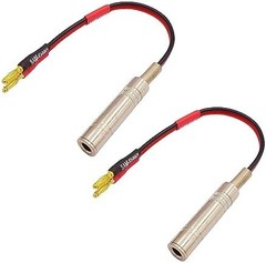 1/4 Inch TS Female to Banana Plug, 6.35mm Jack Mono Adapter Joiner, 1/4″ Female