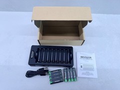 Bevigor 8 Bay Smart Battery Charger With 8 batteries Brand New and free battery
