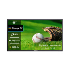 Sylvox 55inch Outdoor TV Smart Google TV 1000 Nits Dolby Atmos IP56 Waterproof