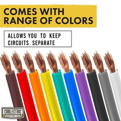 20 Gauge Primary Automotive Wire Assortment – 10 Roll Assortment Pack – 100 Ft