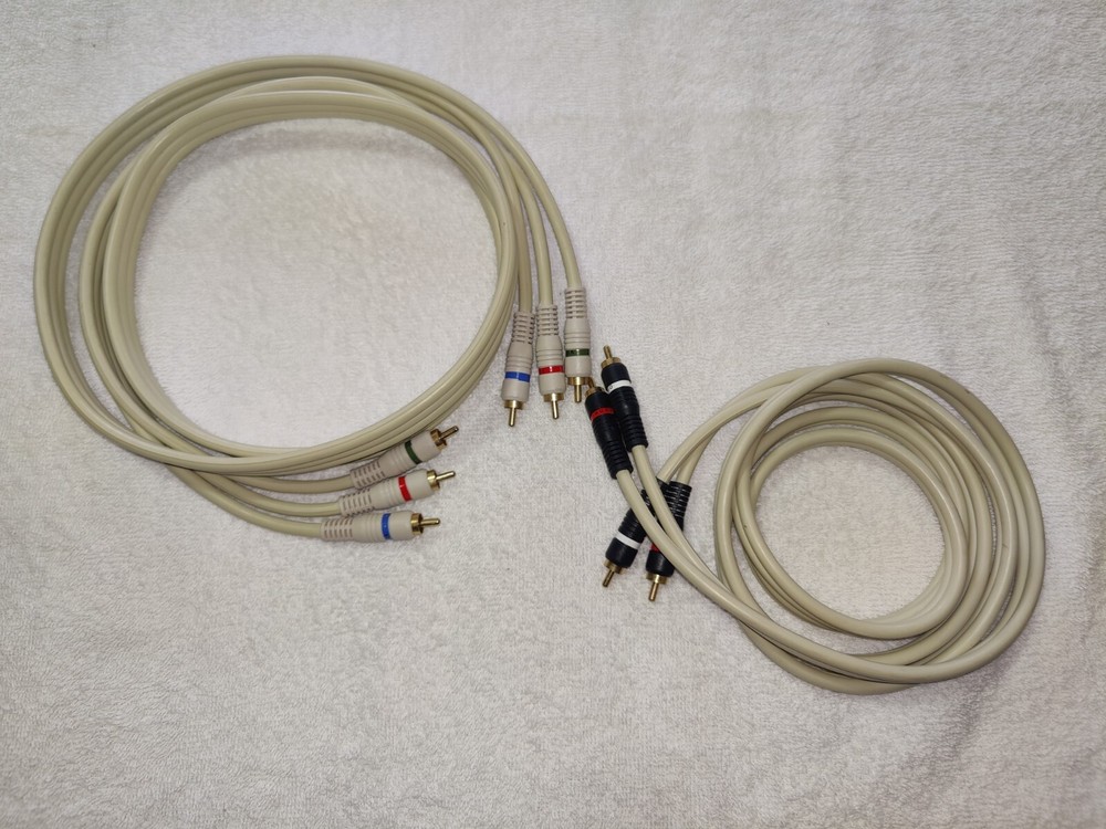 RCA , Pr/Pb/Y, and Left + Right audio set.6ft/white/HEAVY DUTY/component cables