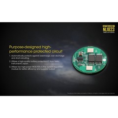 Nitecore NL1823, 2300mAh Rechargeable Lithium Battery