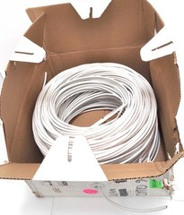 ARROW WIRE RG6 Coaxial 18AWG 1000f Quad Shielded 18AWG White