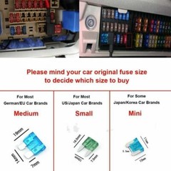 Car Motorcycle Mini Low Profile Fuse Box 5 7.5 10 15 20 25 30 AMP ATM APM 120Pcs