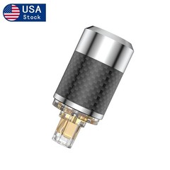 Pair 24k Gold Plated US Power Plug Carbon Fiber HiFi Audio Cable DIY Connector