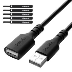 3 Pack USB Extension Cable 2 FT, Short USB 2.0 Type A Male to Female Extender Co