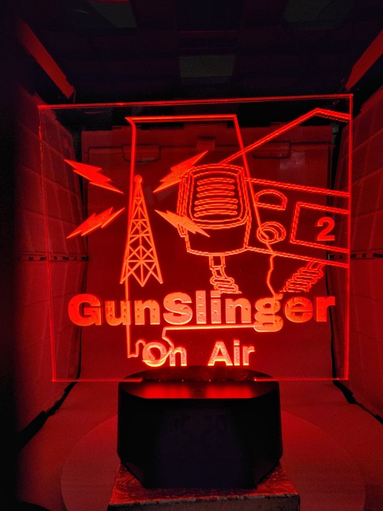 Custom Personalized Ham Radio Call Sign LED Sign – 8″x7″ Engraved