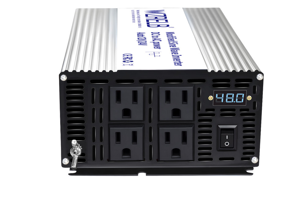 1500W Dual Voltage Inverter, 12V/24V Auto-Detect DC to 110V/120V AC Modified