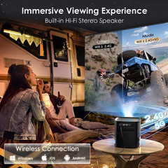 Mini Projector 1080P Portable Projector, Compatible with iOS/Android/ Windows/TV