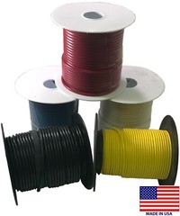 Electrical Primary Copper Wire 16 Gauge 25 100 & 500 FT Lot – 14 Colors – USA