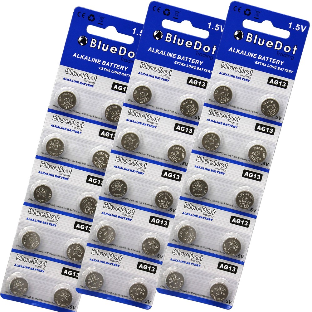 30 X AG13 LR44 LR1154 SR44 A76 357A 303 357 Alkaline Coin Cell Button Battery
