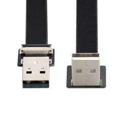 Up Angled USB 2.0 Type-A Male – Type-A Male Cable 90 Degree for FPV Disk USB2.0