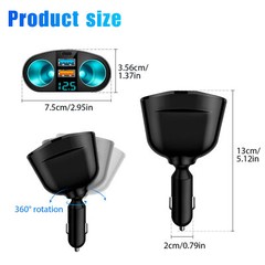 Dual USB Car Cigarette Lighter Socket Splitter Power Adapter Charger Outlet 12V