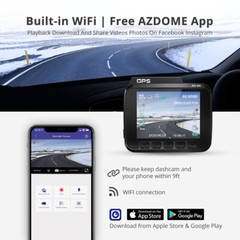 AZDOME 4K 2160P HD WiFi Dash Cam Night Vision GPS Car DVRs Car Camera Cams Video