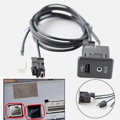 Vehicle AUX USB Socket 8-Pin Interface Cable adapter wire harness for Nissan 201