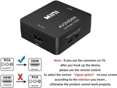 RCA AV to HDMI HD Converter Adapter Composite 3RCA CVBS Audio Video WiiNES SNES
