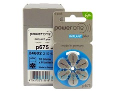 300 Power One Cochlear Implant Batteries Size 675P (Implant Plus) Exp 2024