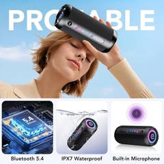 Gift-Worthy Portable Bluetooth Speaker – 30 Hours of Playtime & Dual Drivers