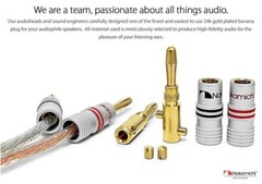 4pcs 24k Gold Plated 4mm Banana Plug Cable Audio Speaker Connector for Nakamichi