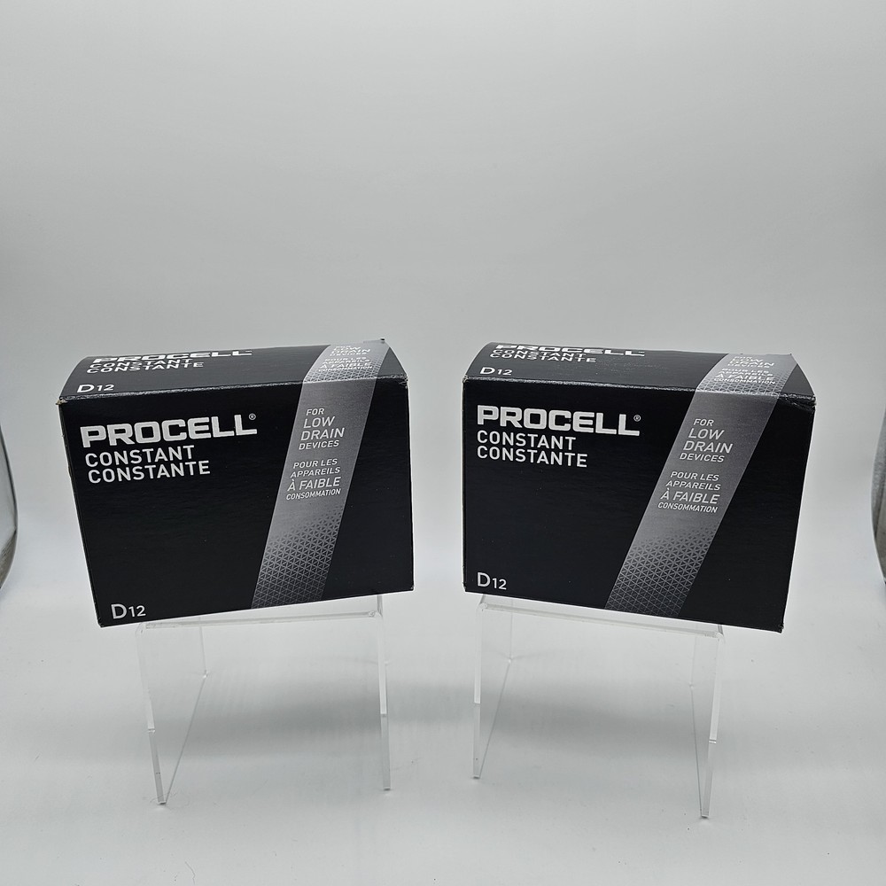 24 Duracell Procell D Constant Alkaline Batteries (2 cartons of 12 each)
