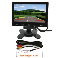 9″ IPS LCD Car Monitor 1024×600 Screen AV Wireless Sync for Android IOS iPhone