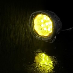 AUXBEAM 4″ 90W Amber LED Pods Work Light Bar Spot Driving Fog Lamp+Black Covers
