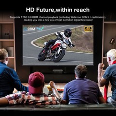 4K ATSC 1.0/3.0 OTA Digital TV Cable Box USB DVR Recording WLAN Android Player