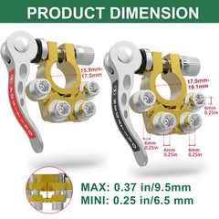 2x 12V 24V Automotive Car Top Post Battery Terminals Wire Cable Clamp Connectors