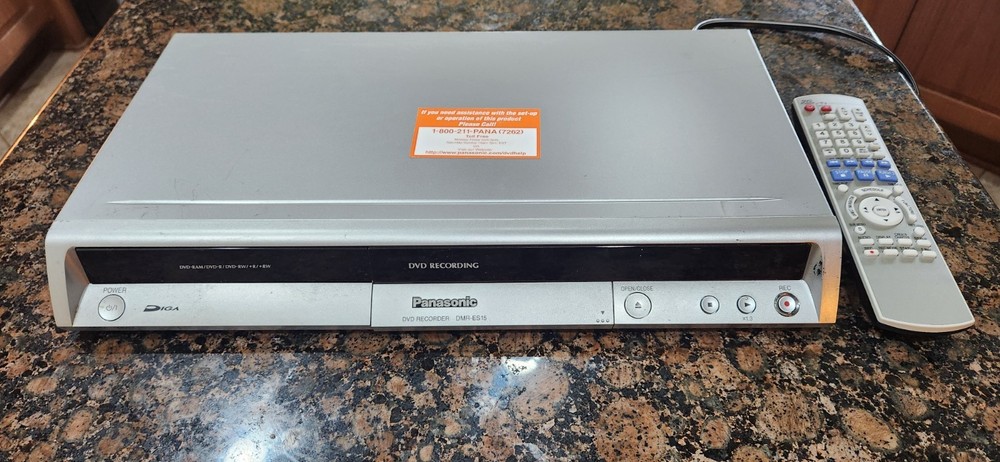 Panasonic DMR-ES15 DVD Recorder – TBC/Pass-Through – Tested Playback – w/ Remote
